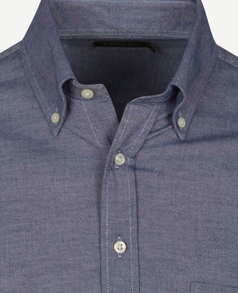 Overhemd twill blauw