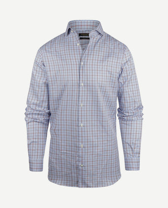Overhemd ruiten blauw rood