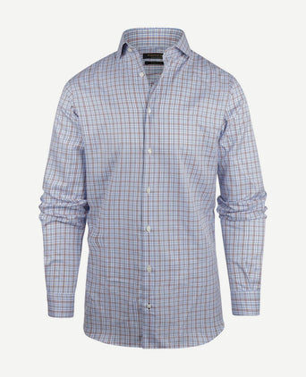 Overhemd ruiten blauw rood