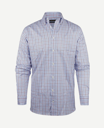 Overhemd ruiten blauw rood
