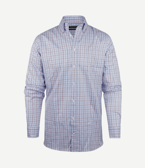 Overhemd ruiten blauw rood