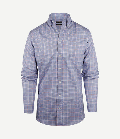 Overhemd ruiten blauw rood