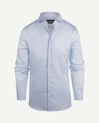 Overhemd slim-fit twill lichtblauw