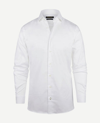 Overhemd slim-fit twill wit