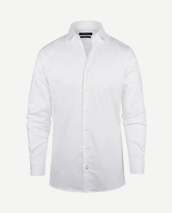Overhemd slim-fit twill wit