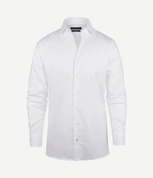 Overhemd slim-fit twill wit