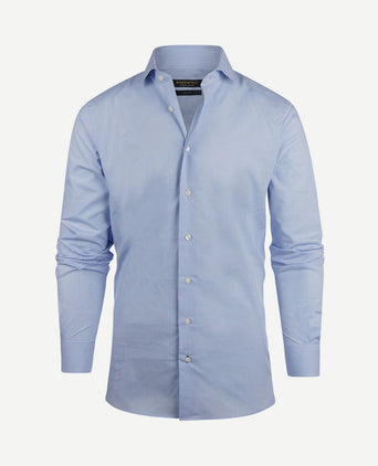 Overhemd slim-fit ruit lichtblauw