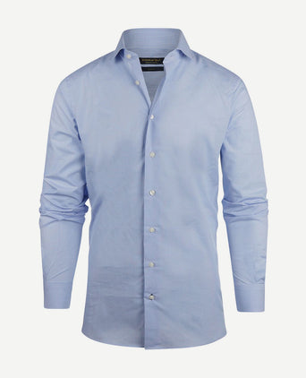 Overhemd slim-fit ruit lichtblauw