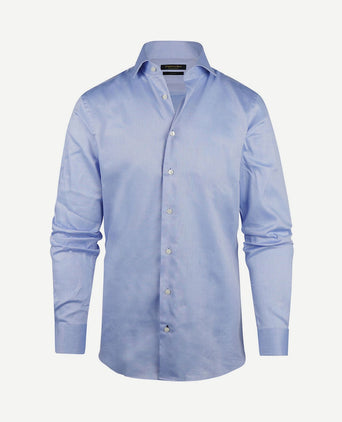 Overhemd slim-fit dobby lichtblauw