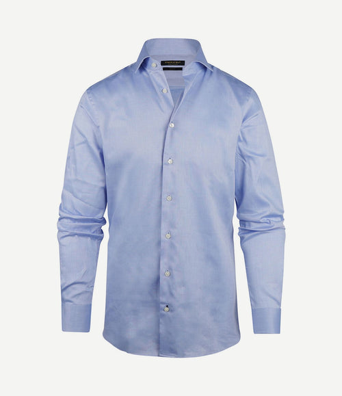 Overhemd slim-fit dobby lichtblauw