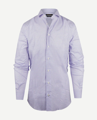 Overhemd slim-fit ruiten blauw rood