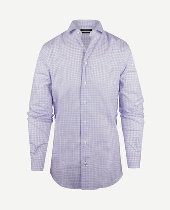 Overhemd slim-fit ruiten blauw rood