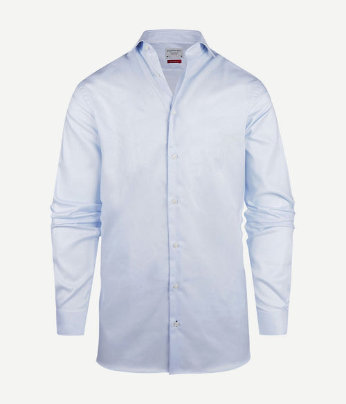 Steppin' Out overhemd twill extra lange mouw lichtblauw | Regular-fit