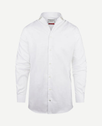 Extra long sleeves overhemd twill wit