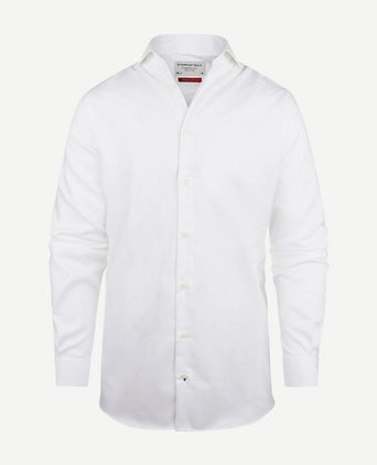 Extra long sleeves overhemd twill wit