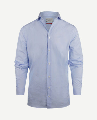 Overhemd gestreept extra lange mouw cutaway light blue