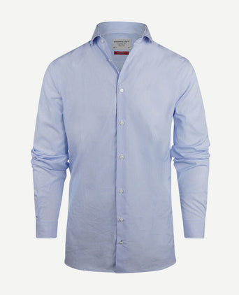 Overhemd gestreept extra lange mouw cutaway light blue