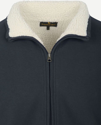 Vest teddy donkerblauw