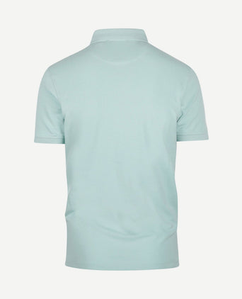 Polo piqué klassiek turquoise