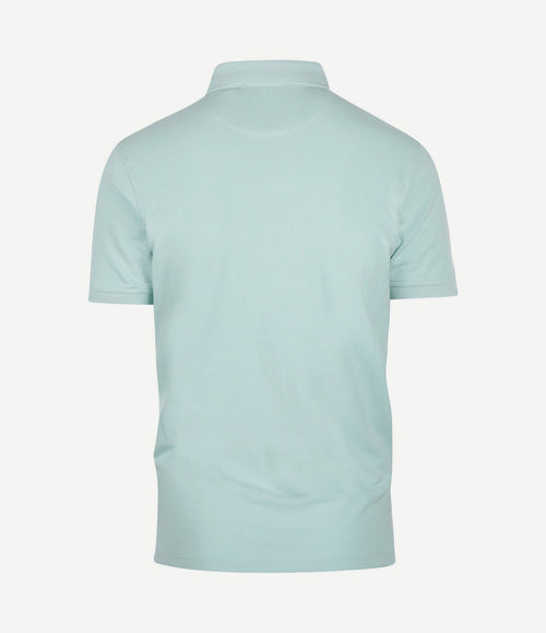 Polo piqué klassiek turquoise