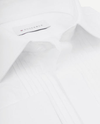 Smoking overhemd plisse wit | Regular-fit