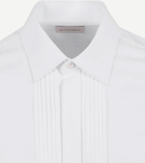 Smoking overhemd plisse wit | Regular-fit