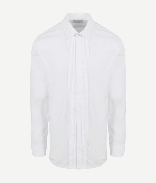 Smoking overhemd plisse wit | Regular-fit