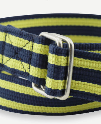 Steppin' Out tape riem streep donkerblauw groen