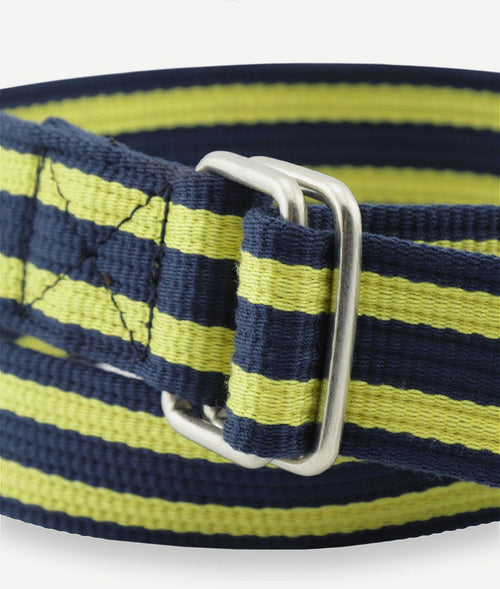 Steppin' Out tape riem streep donkerblauw groen