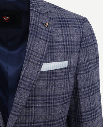 Colbert heleen ruit donkerblauw