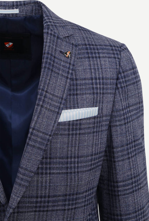 Colbert heleen ruit donkerblauw
