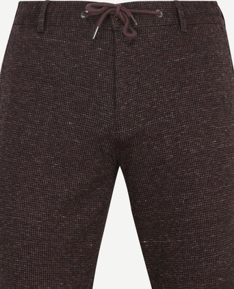 Chino das pied de poule aurbergine
