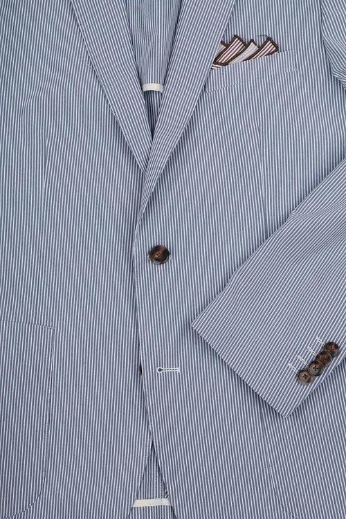 Colbert lind strepen blauw