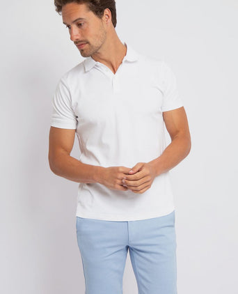 Liquid poloshirt wit