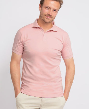 Liquid poloshirt lichtroze