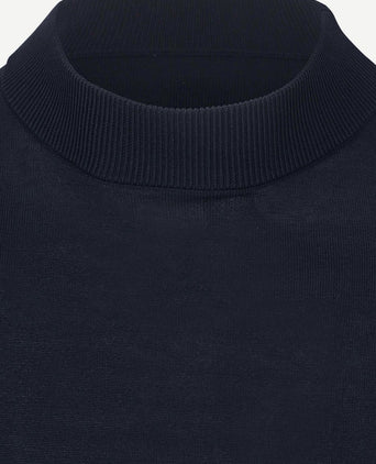 Suitable trui cooldry knit turtleneck donkerblauw | Slim-fit