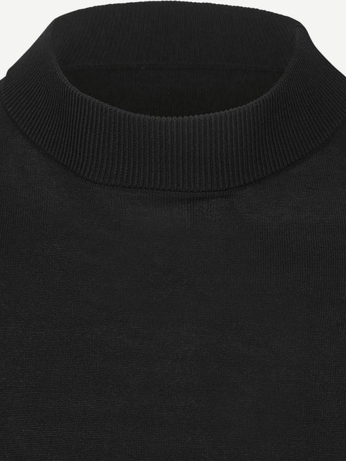 Suitable trui cooldry knit turtleneck zwart | Slim-fit