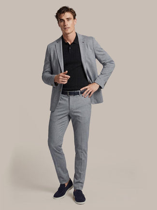 Das pantalon houndstooth donkerblauw Das pantalon houndstooth donkerblauw