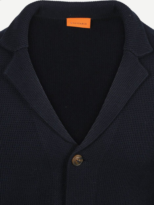 Cardigan button aaron donkerblauw