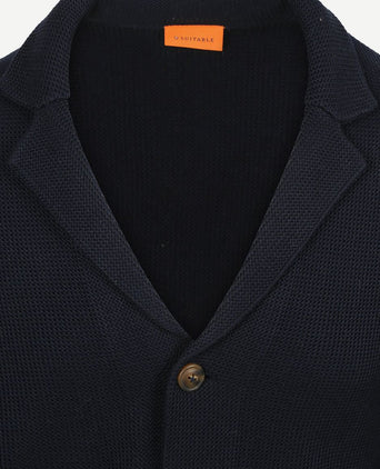 Cardigan button aaron donkerblauw