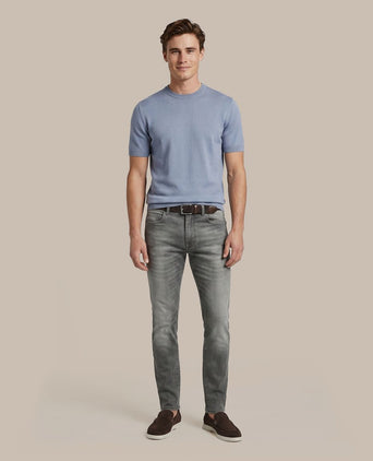 Knitted t-shirt wake steel blue