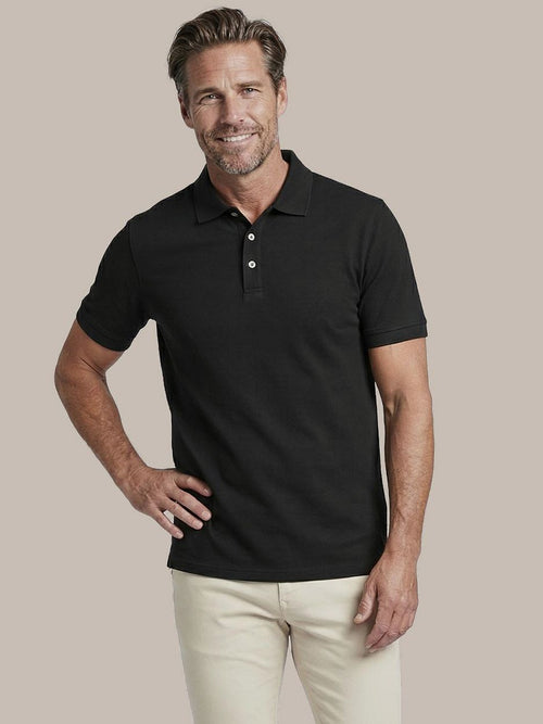 Boris liquid poloshirt zwart