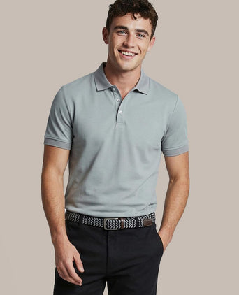 Boris liquid poloshirt cement groen