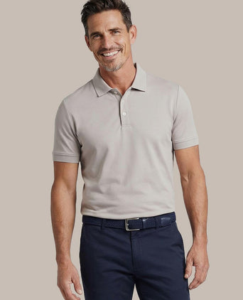 Boris liquid poloshirt greige