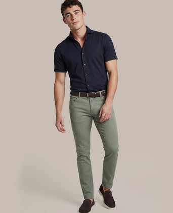 Shortsleeve sorona overhemd erik donkerblauw