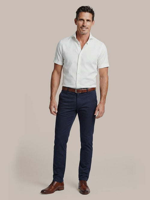 Shortsleeve sorona overhemd erik wit