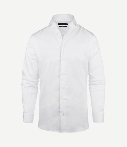 Overhemd slim-fit dobby wit