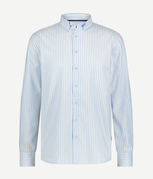 State of Art dobby overhemd streep lichtblauw | Regular-fit