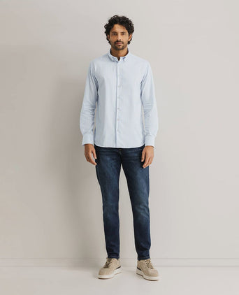 State of Art dobby overhemd streep lichtblauw | Regular-fit