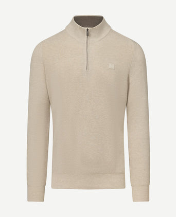 State of Art halve rits trui ecru | Regular-fit